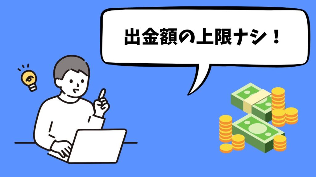 出金額の上限なし